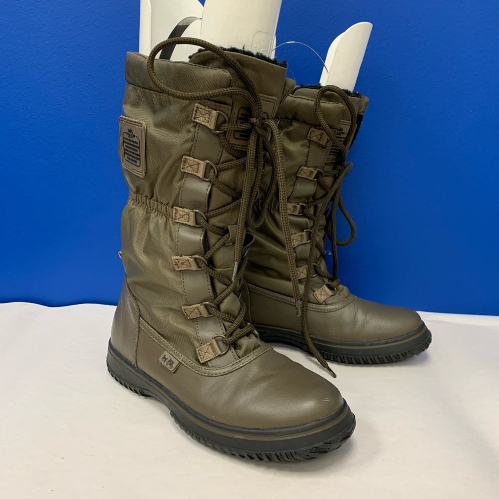 COACH Sage Olive Green Winter Boots sz us 7B